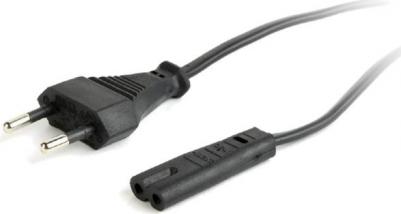 Кабель питания для ноутбуков, аудио/видео техники 1,8м, VDE, 2-pin, черный – фото 3