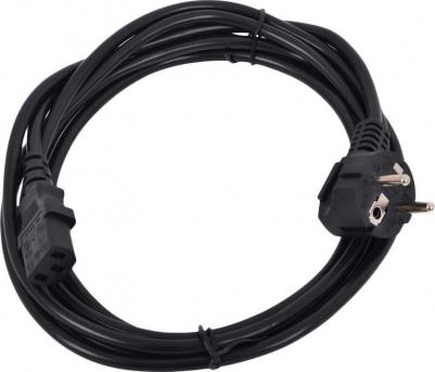 Кабель питания PC-186-VDE-3M, 3.0м, Schuko- C13, VDE, 10А, черный, с заземлением – фото 3
