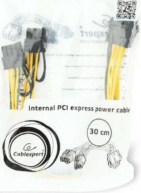 Кабель питания PCI-Express 2x6+2pin/M to 8pin/F 30cm CC-PSU-85 – фото 1
