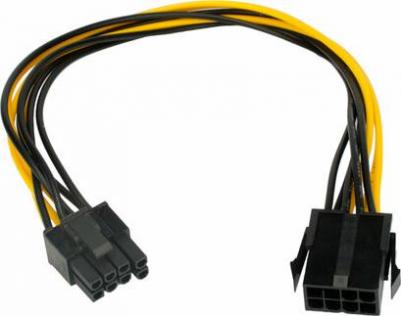 Кабель питания PCI-Express 6+2 pin/M - PCI-Express 6+2 pin/F 30cm CC-PSU-84 – фото 1