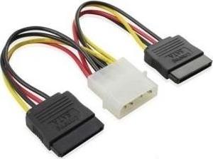 Кабель питания SATA CC-SATA-PSY-0.3M 30см molex 4pin/2x sata15pin на 2 устр. па – фото 5