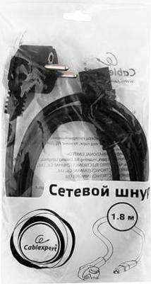 Кабель питания Schuko (Euro)(M)-IEC-320-C13, 6A, 1.8м, черный (PC-186) – фото 2