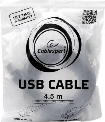 Кабель USB 2.0 AM/AF 4.5 метра черный (CCP-USB2-AMAF-15C) – фото 5