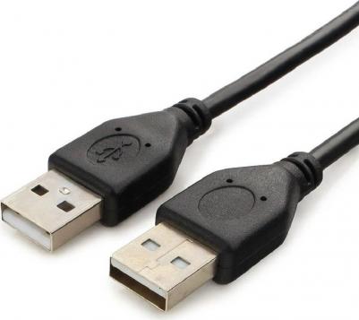 Кабель USB 2.0(Am)-USB 2.0(Am), экранированный, 2.4А, 3 м, черный, Pro – фото 1