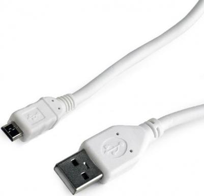 Кабель USB2.0 тип А(m)-microB(5P) 1м (CC-P-mUSB02W-1M) Platinum белый – фото 3