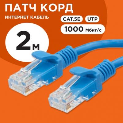 Литой многожильный патч-корд UTP PP12-2M/B