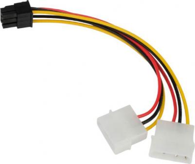 Шлейф 2xMolex(M)-PCI-E 6-pin(M), 15 см, прямой (CC-PSU-63-15CM)