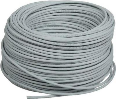 Витая пара UTP кат.6, 4 пары, CU, 0.55 мм, 100м., внутренний, одножильный, PVC, серый – фото 1