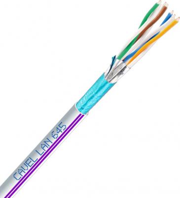 Интернет-кабель F/FTP CAT6a LAN 645 4х2х0,57 мм экранированный белый