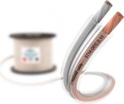 Инсталляционный Hi-Fi акустический кабель 2х2,11mm? в прозрачной изоляции PROCAST Cable ST 14. OFC 5м