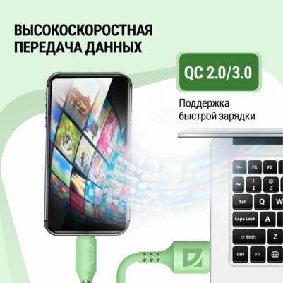 Кабель lightning - usb F207 Lightning 1 м зеленый – фото 2