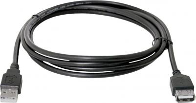 Кабель USB A-USB A, M-F 1,8м Black (USB02-06) – фото 1