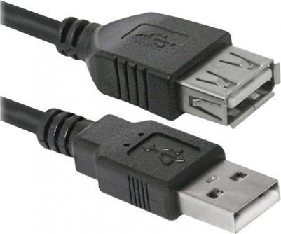 Кабель USB A-USB A, M-F 1,8м Black (USB02-06) – фото 4
