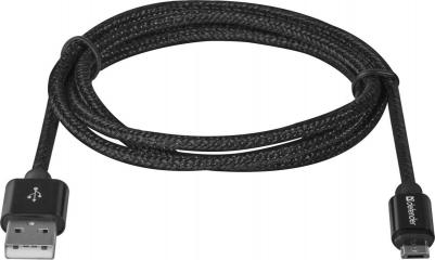 Кабель USB08-03T PRO USB (AM) - microUSB (B), 2.1A output, в оплетке, 1 м, черный – фото 1