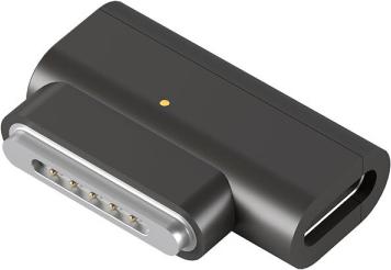 Адаптер Type-C - Magsafe 3, 140Вт, угловой, серый, 73137