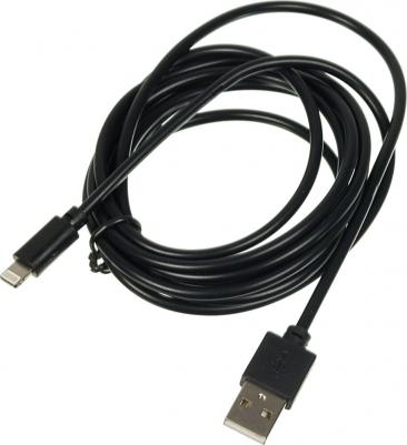 Кабель USB A(m) Lightning (m) 2м черный – фото 3