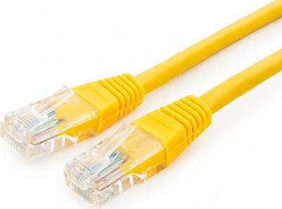 Патч-корд PP12-10M/Y литой, UTP, cat.5E, 10м, 4 пары, 26AWG, алюминий омедненный, 1 шт, желтый – фото 7