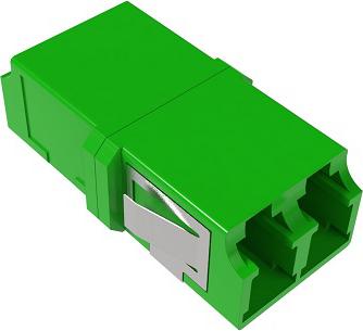 Адаптер проходной RNFA9ADLC LC/APC-Duplex TOP, Senior/Senior, SC-footprint, OS2, зеленый, "RAM telecom"