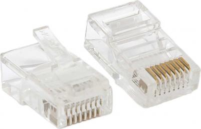 Коннектор RJ-45 неэкранированный 8P8C 30мкд кат.5e универс. TeraLINK PRO TRP-PLUG-5EUTP-50 4690216404332