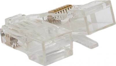 Коннектор RJ-45 неэкранированный 8P8C 30мкд кат.6 универс. TeraLINK PRO TRP-PLUG-6UTP-20 – фото 1