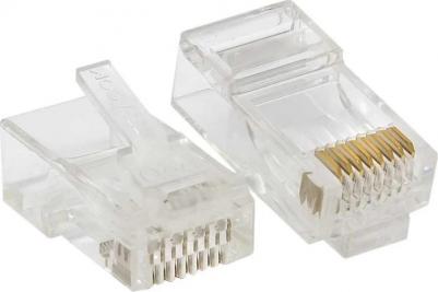 Коннектор RJ-45 неэкранированный 8P8C 30мкд кат.6 универс. TeraLINK PRO TRP-PLUG-6UTP-20