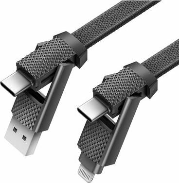 Кабель AluCable 4-in-1 60W 15cm Black