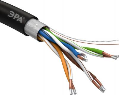 FL-4-PE-A Кабель витая пара SIMPLE F/UTP 4x2x24AWG Cat5e CCA PE OUTDOOR 305м, цена за 1 шт