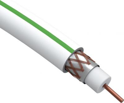 S-B-75-PVC10 Кабель коаксиальный SAT 703 B, 75 Ом, Cu/, PVC, цвет белый, бухта 10 м, цена за 1 шт