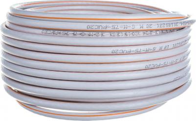 S-M-75-PVC20 Кабель коаксиальный SAT 50 М, 75 Ом, Cu/, PVC, цвет белый, бухта 20 м, цена за 1 шт – фото 1