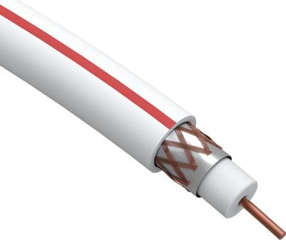 S-M-75-PVC20 Кабель коаксиальный SAT 50 М, 75 Ом, Cu/, PVC, цвет белый, бухта 20 м, цена за 1 шт