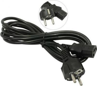 EP280648RUS Кабель питания Power PC-3P Евровилка Schuko->С13 VDE-250V-3 0.5mm2, медь, черный, 3м – фото 3