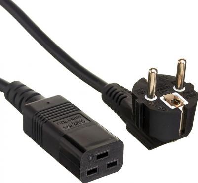 EP280671RUS Кабель питания Power PC19-5P Евровилка Schuko->С19 VDE-250V-3 1.5mm2, медь, черный, 16А, 5м