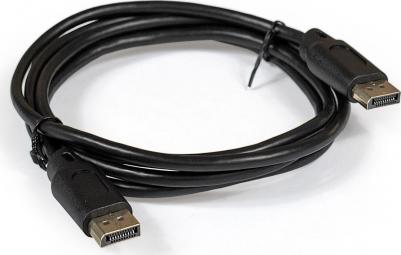 Кабель DisplayPort-DisplayPort поворотный v1.2 4K, экранированный, 1.8м, черный