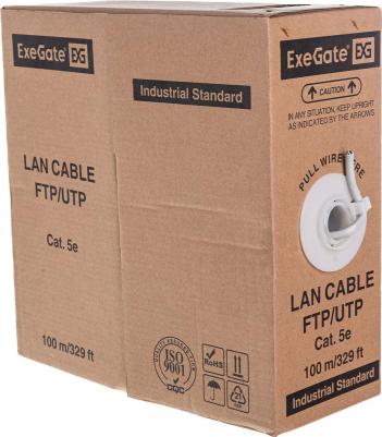 Кабель FTP 4 пары кат.5e CCA, 24AWG, экран, бухта 100м, серый, PVC 281812 – фото 1