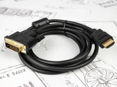 Кабель HDMI-DVI, 19M/19M, single link, 1,8м,позолоченные контакты – фото 2