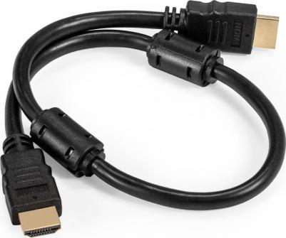 Кабель HDMI EX-CC-HDMI2-0.5F EX287721RUS 19M/19M, v2.0, 0,5м, 4K UHD, Ethernet, ферритовые кольца, позолоченные контакты