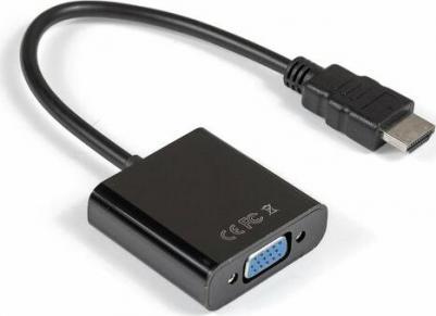 Кабель HDMI VGA 0.15м EX-HDMIM-VGAF-0.15 круглый черный EX284926RUS
