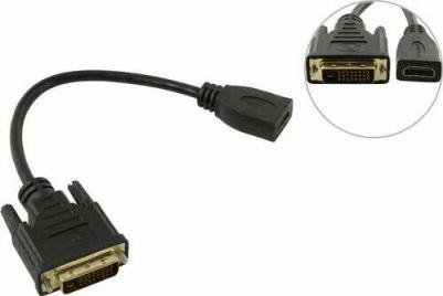 Кабель-переходник DVI-D-HDMI, 20 см, черный EX-CC-HDMIF-DVIM-0.15