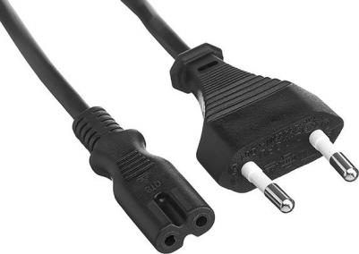 Кабель питания Europlug(M)-IEC-320-C7, 6A, 1.8м, черный (ES281005RUS) – фото 2