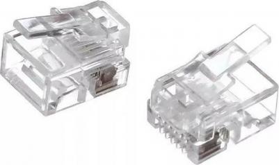 Коннектор PL12-6P6C-100 RJ-12 телефонный разъем, золотое напыление EX293763RUS – фото 2