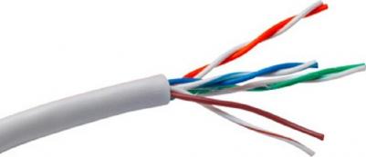 Витая пара UTP кат.5e, 4 пары, CCA, 305м., внутренний, одножильный, серый – фото 3