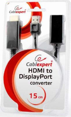 Адаптер DisplayPort-HDMI, M-F 0,15м Black (DSC-HDMI-DP) – фото 1