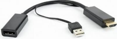 Адаптер DisplayPort-HDMI, M-F 0,15м Black (DSC-HDMI-DP)