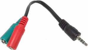 Аксессуар 3.5 Jack M - 2x3.5 Jack F Black CCA-417 – фото 4