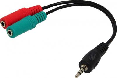 Аксессуар 3.5 Jack M - 2x3.5 Jack F Black CCA-417 – фото 7