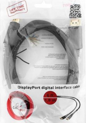Кабель DisplayPort-DisplayPort, M-M 1,8м Black (CC-DP2-6) – фото 8
