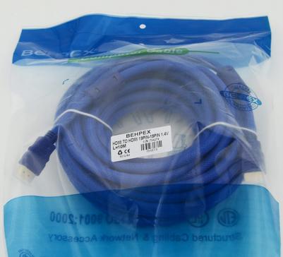 Кабель HDMI 10м 794274 круглый синий – фото 1