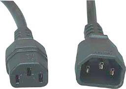 Кабель IEC 320 C13-IEC 320 C14, M-F 1,8м Black (PC-189) – фото 2