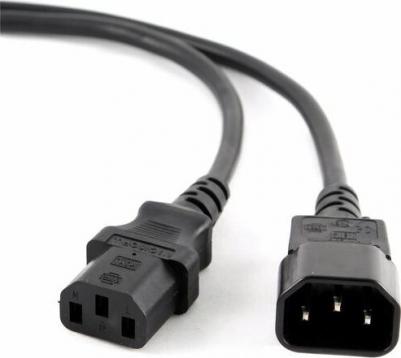 Кабель IEC 320 C13-IEC 320 C14, M-F 1,8м Black (PC-189)