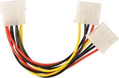 Кабель Molex-2xMolex, M-M 0,15м Black (CC-PSU-1) – фото 1